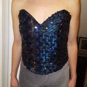 Vintage 80s-90s style sequined bustier from Niki